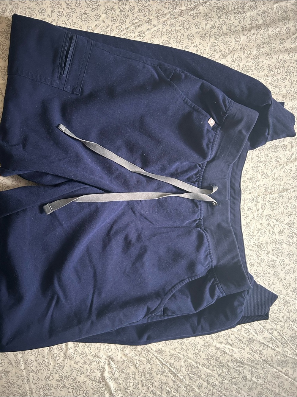 Women's Navy Drawstring scrub Jogger Pants
